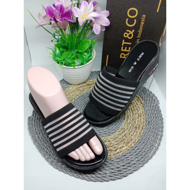 sendal wanita wedges/sandal wanita ORIGINAL/sandal slop wedges RET &amp; CO