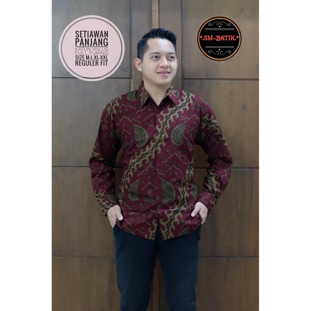 Setiawan Kemeja Batik Pria Lengan Panjang by Batik SM