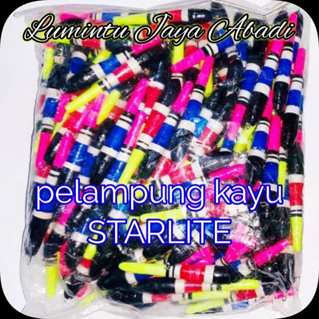 Pelampung pancing / kumbul pancing starlite bahan kayu termurah