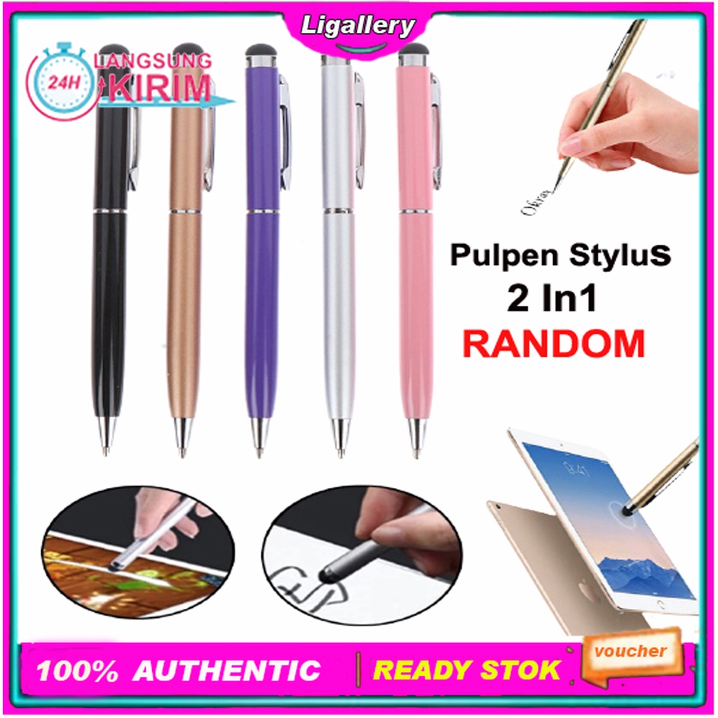 

[BISA COD] 1 Pcs Pulpen Stylus Pen 2 in 1 Universal Pulpen Touch Screen Layar Sentuh Android Tablet