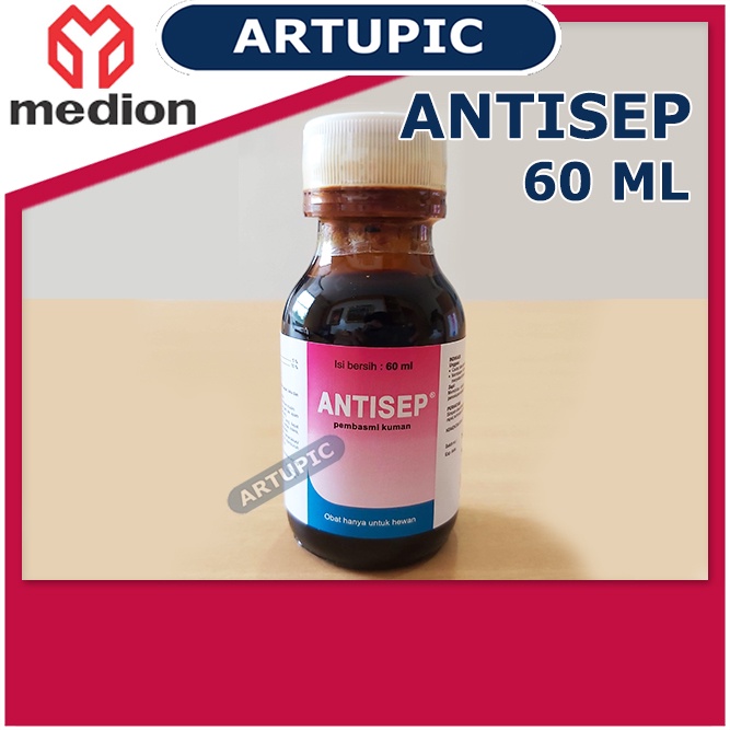 Antisep 60 ml Antiseptik Desinfektan Pembasmi Kuman Unggas Ayam Sapi Hewan Medion