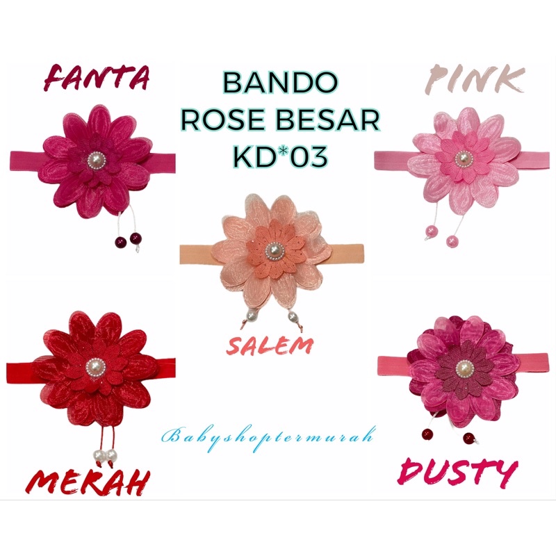 Bandana bayi / bando baby dengan Bahan Renda Elastis dan Hiasan Bunga untuk Perempuan