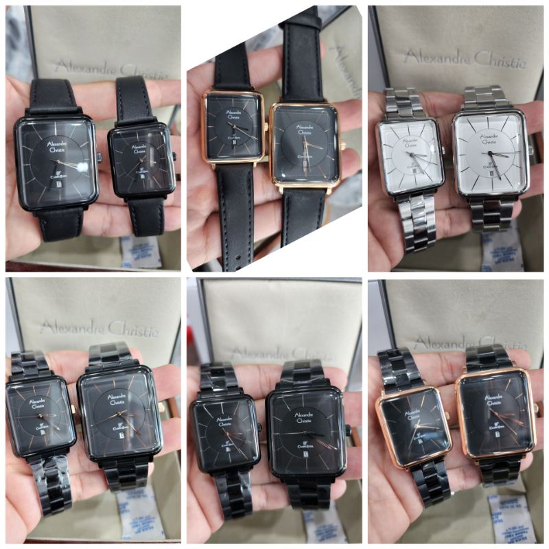 jam tangan couple alexandre christie ac8662 pasangan 8662 bisa beli satuan original garansi