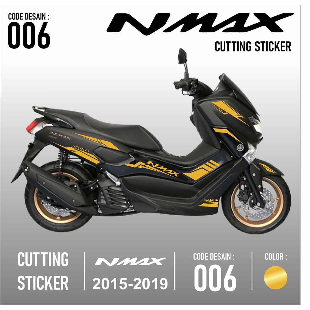 GJR Cutting Sticker - Aksesoris Motor Stiker Yamaha Nmax Old Skotlet Sticker Striping Lis Variasi Cu