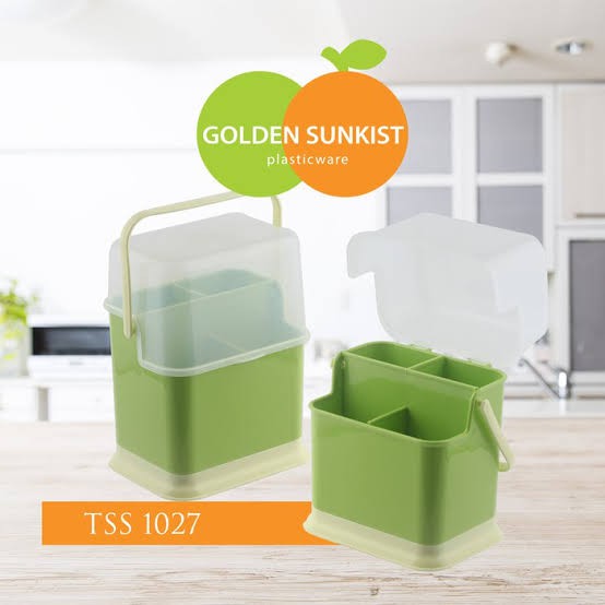 Tempat Sendok Rak Sendok Multifungsi Golden Sunkist / Tempat Garpu