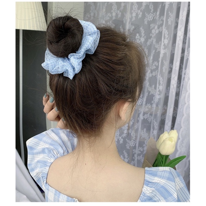 IKAT RAMBUT PONYTAIL ELASTIS MURAH PREMIUM QUALITY / KUNCIR RAMBUT BESAR MURAH / IKAT RAMBUT SCRUNCHIES CEPOL SATIN TRANSAPARAN HOLOGRAM BESAR GAYA KOREA / SCRUNCHIE WARNA WARNI/ IKAT RAMBUT POLOS KOREA IMPORT