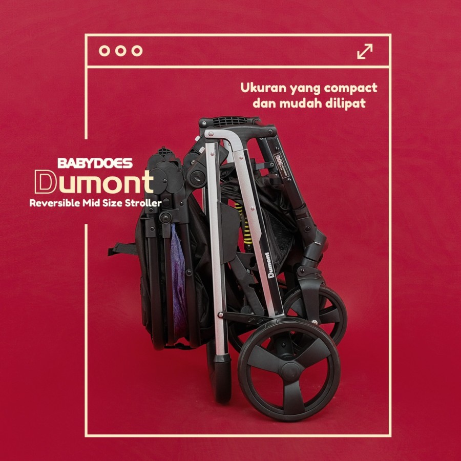 Makassar ! Stroller / Kereta Dorong Babydoes DUMONT Reversible Medium Size