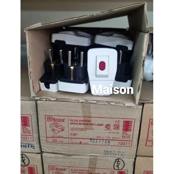 Broco Steker Lampu Steaker Saklar colokan saklar Broco