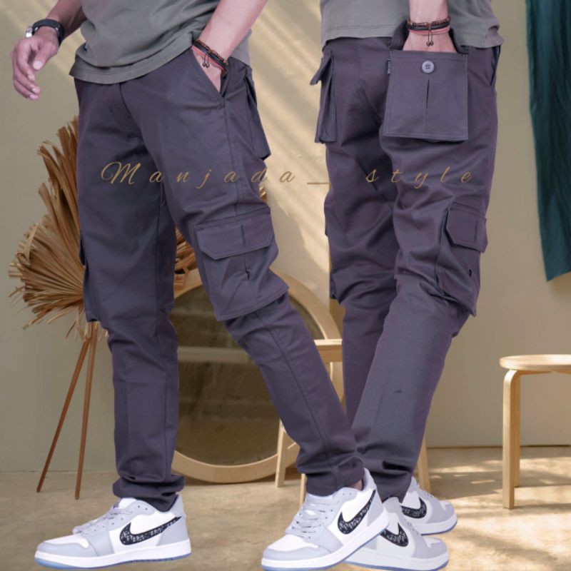 Celana Cargo Panjang Pria Original Jumbo Slimfit Army Laki Laki Murah Loreng Kargo Pant Big Size Dewasa Chargo Hitam Premium Jogger Distro Cowo Jeans Tebal