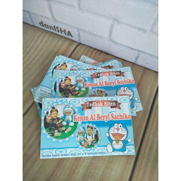 

stiker acara anak custom isi 10 uk 10x6,3cm