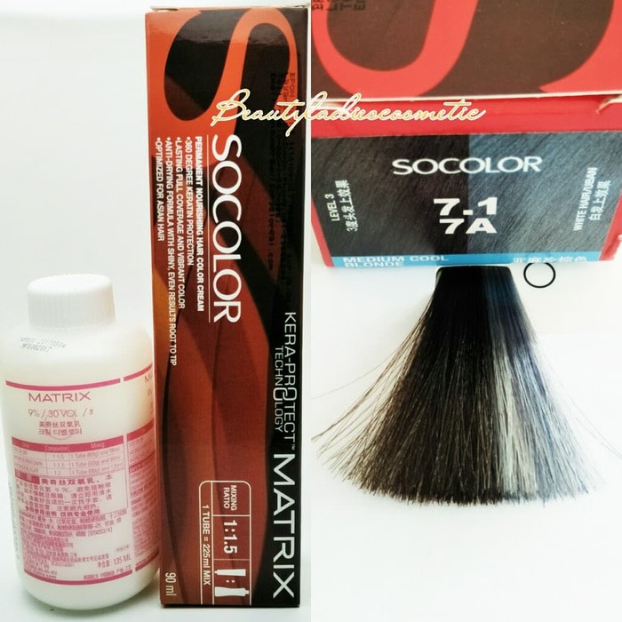 "MATRIX SOCOLOR 7.1 MEDIUM COOL BLONDE 90ML LEVEL-7"