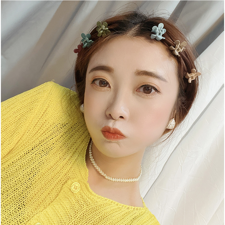 6 Pcs/Set Korean Ins Mini Hair Clips for Women Fashion Claw Clips Simple Cute Hair Clamps Girls Hair Accessories