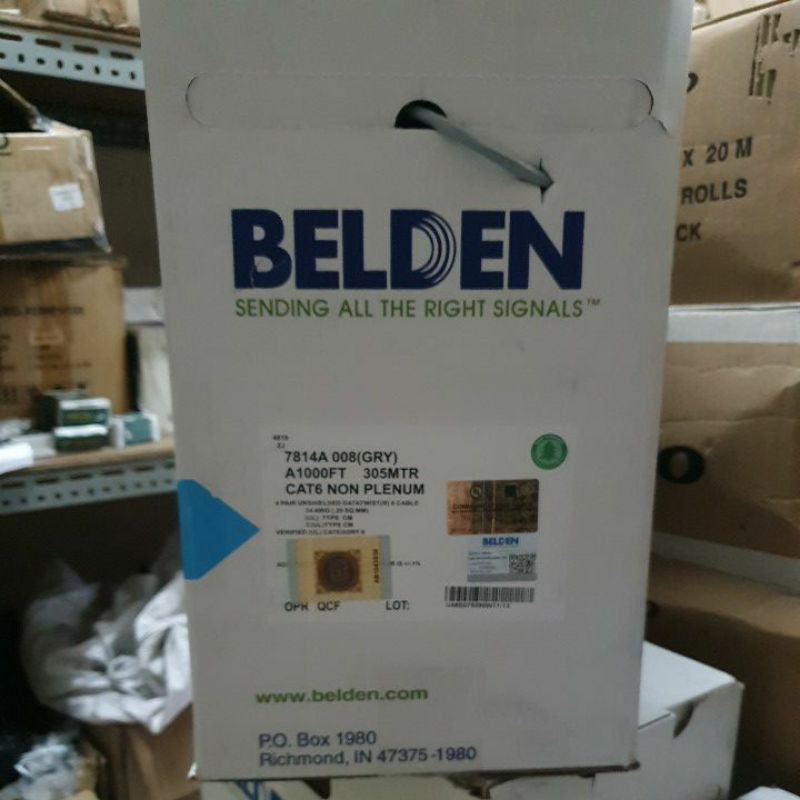 KABEL DATA CCTV BELDEN CAT6 CAT 6 1 ROLL ROL 305M 305METER 305 M METER