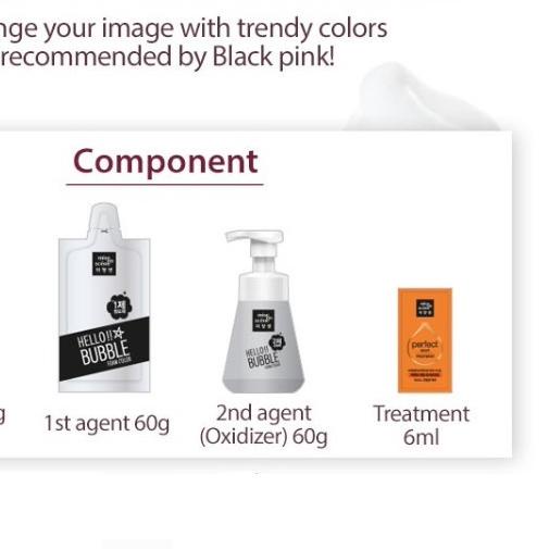 ✲ MISE EN SCENE Hello Bubble Dye Hair Coloring 16 Colors Cat Rambut Pewarna BLACKPINK EDITION KOREA 