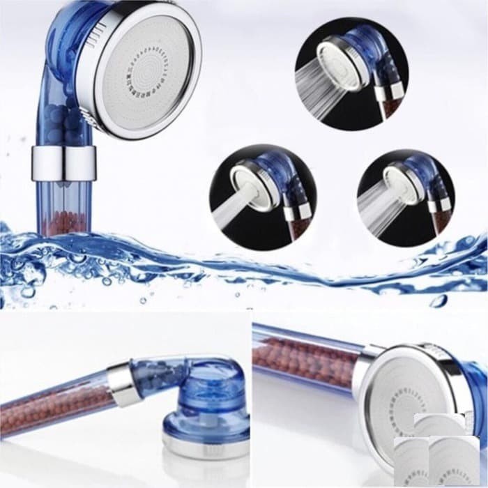 Kepala Shower Head Ion SPA Ionizer Healthy Crystal 3 Model