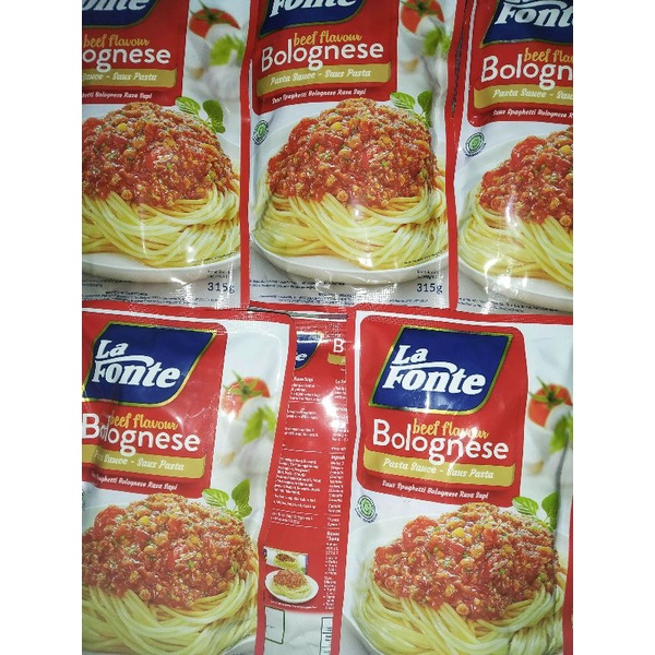La Fonte Saus Bolognese Beef Flavor 315gr | Saus pasta | Saus Instant | Saus dengan Potongan Daging 