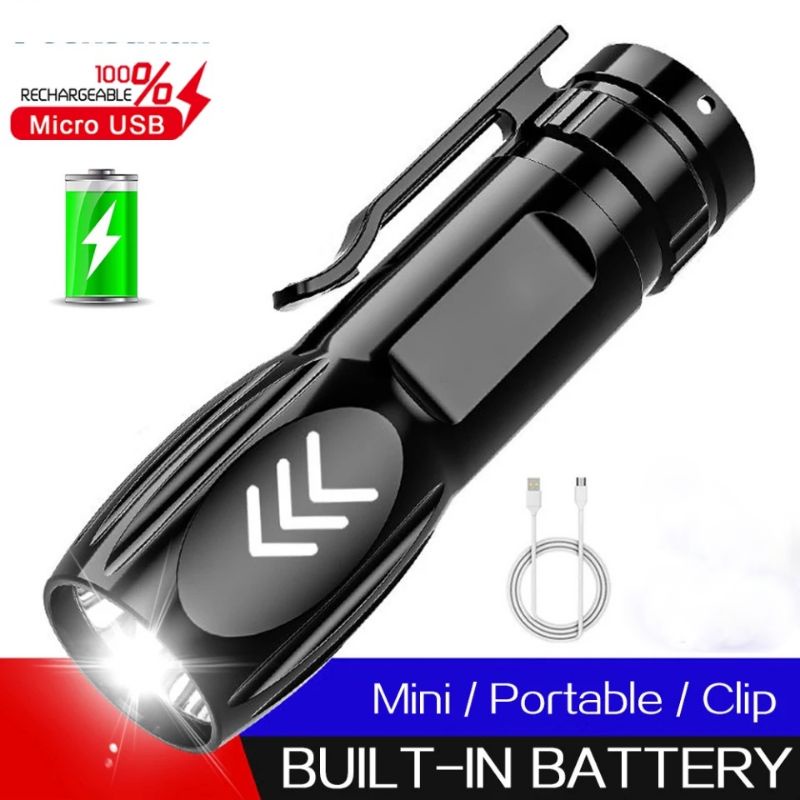 SENTER SWAT LED MINI / LED POLICE RECHARGEABLE / SENTER MINI CAS