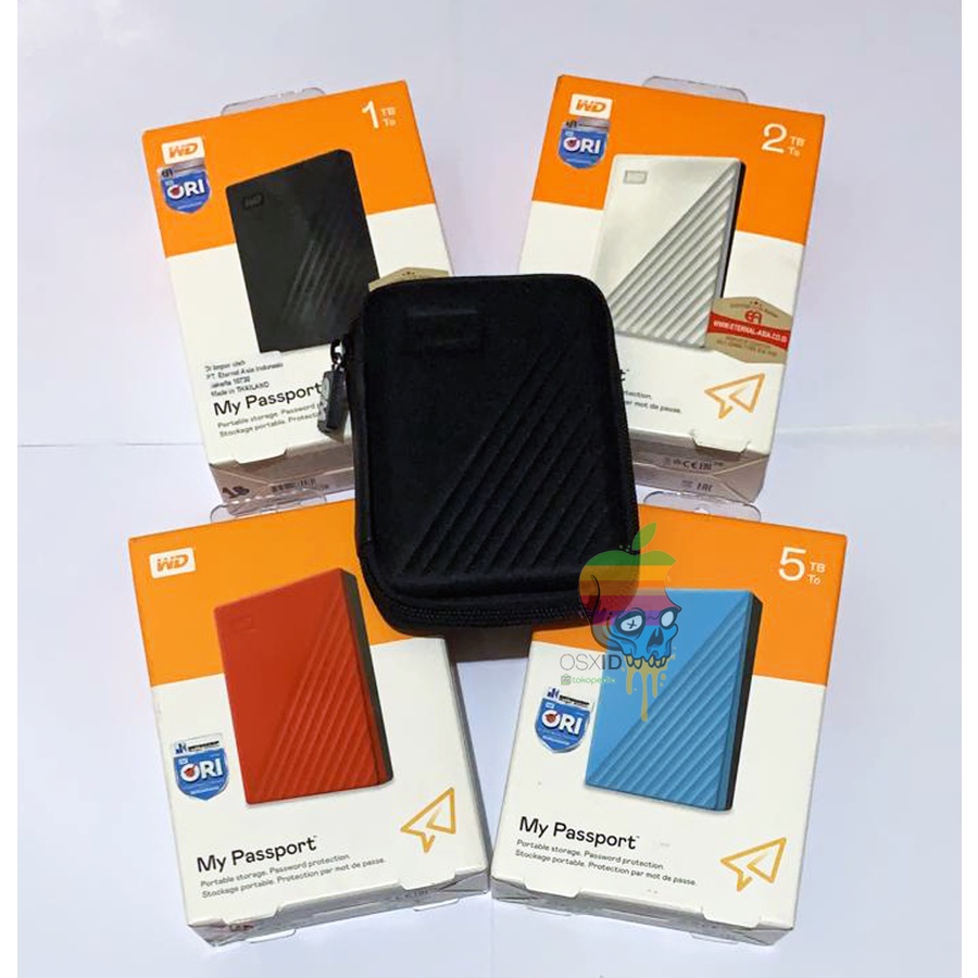 WD My Passport NEW Model 1TB/2TB/4TB/5TB - HDD Hardisk External - Garansi Resmi