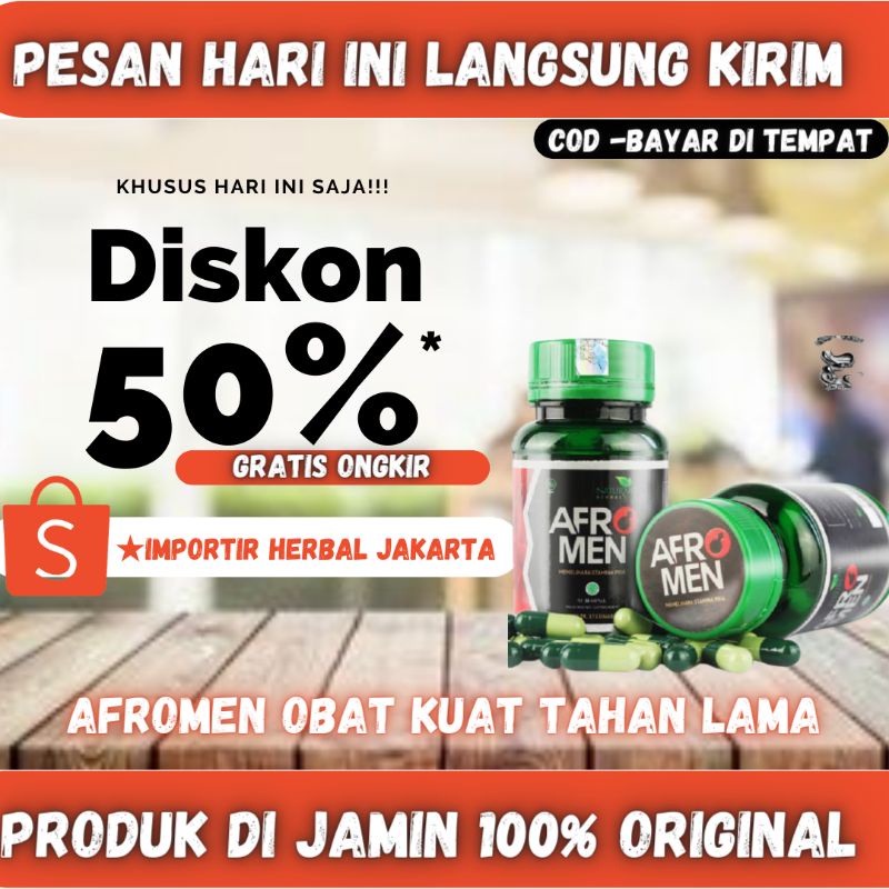 AFROMEN ORIGINAL obat penambah stamina pria obat herbal pria kuat ASLI