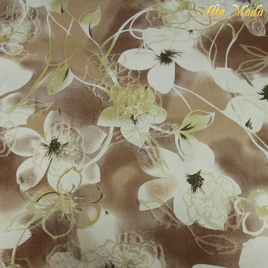 

Alta Moda Cotton Stretch Coklat Motif Bunga Putih (1M)