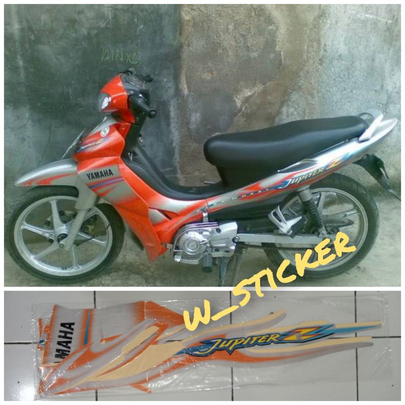 Striping stiker list body Jupiter z 2005 CW Oren silver