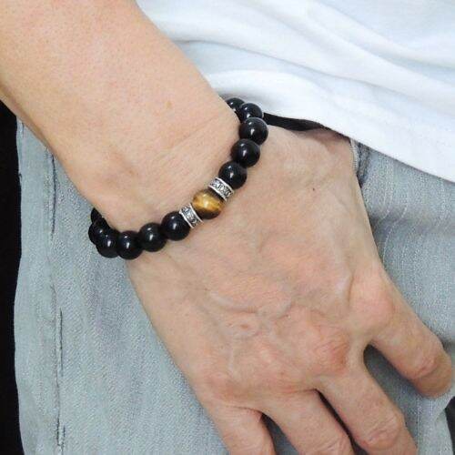 GELANG OBSIDIAN TIGER EYE BLACK ONYX