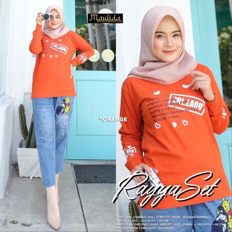Baju Setelan Wanita Celana Jeans Rayya Set Setelan Wanita