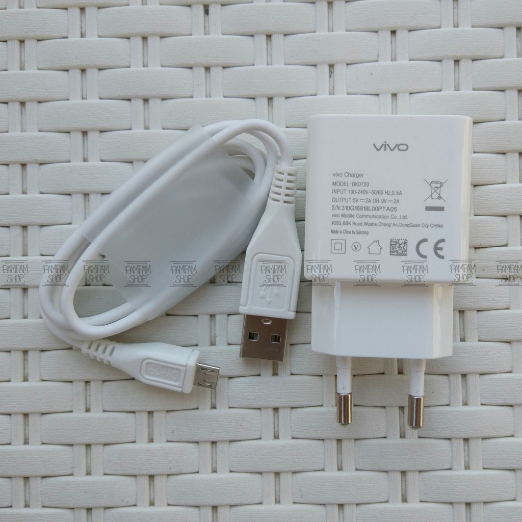 Travel Charger Vivo 2A Ampere Micro USB Original OEM Casan Charging Y11 Y15S Y22 Y27 Y28 Y31 Y35 Y51