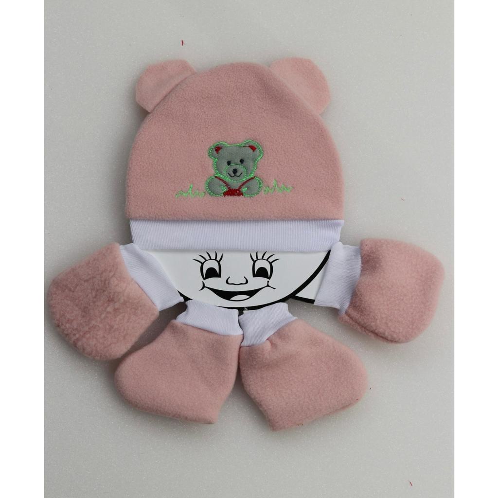 set topi sartaki bayi fleece tebal lembut murah