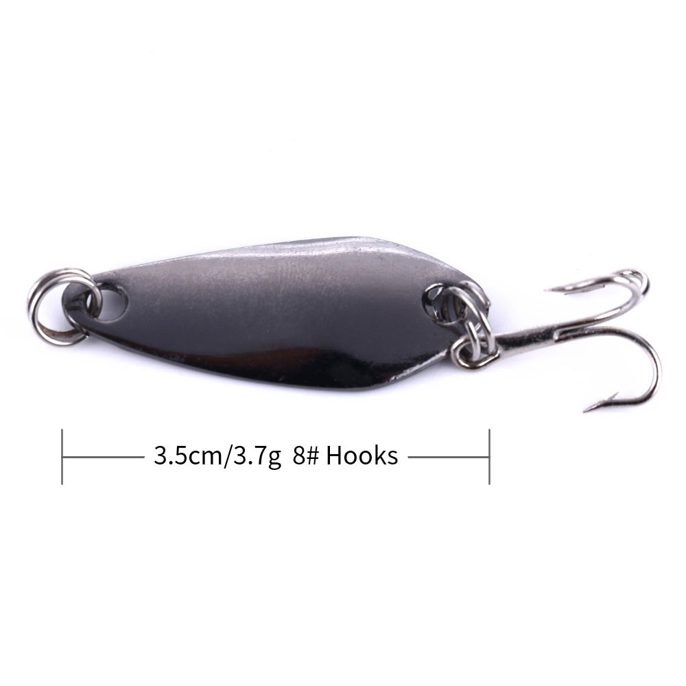 HENGJIA 4pcs 3.5cm/3.7g metal spoon sequins umpan pancing payet fishing lure bait memancing tackle