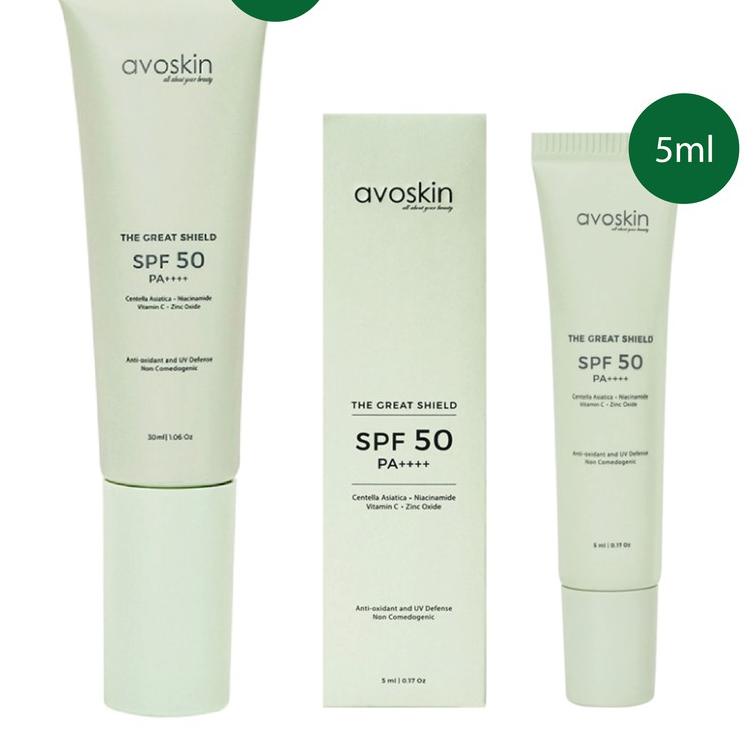 ✫ AVOSKIN The Great Shield Sunscreen SPF 50 PA++++ (5ml / 30ml) ℮