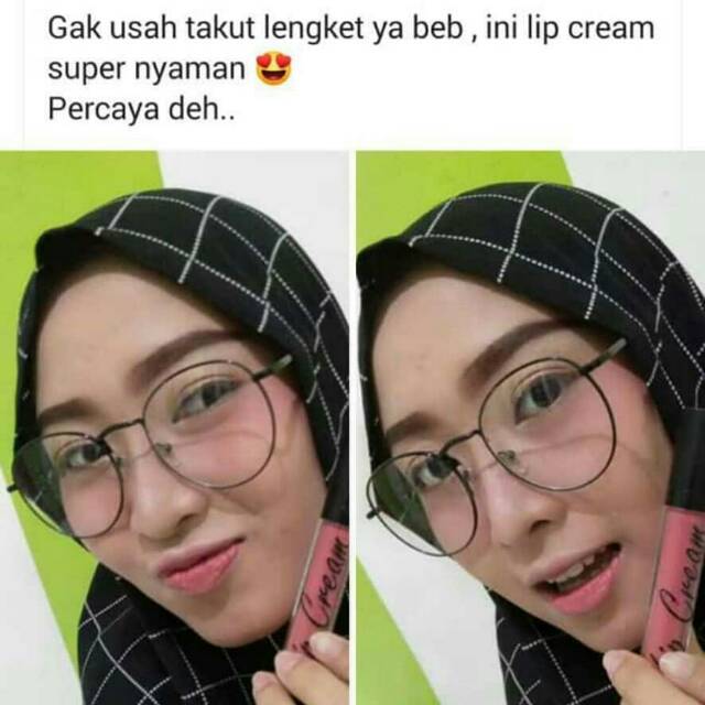 Lip Cream Warna Intens Lembut Pigmented Tahan LamaTransferproof Lipcream Ombre Lip Bibir Tahan Air Perona Bibir Lip Serun