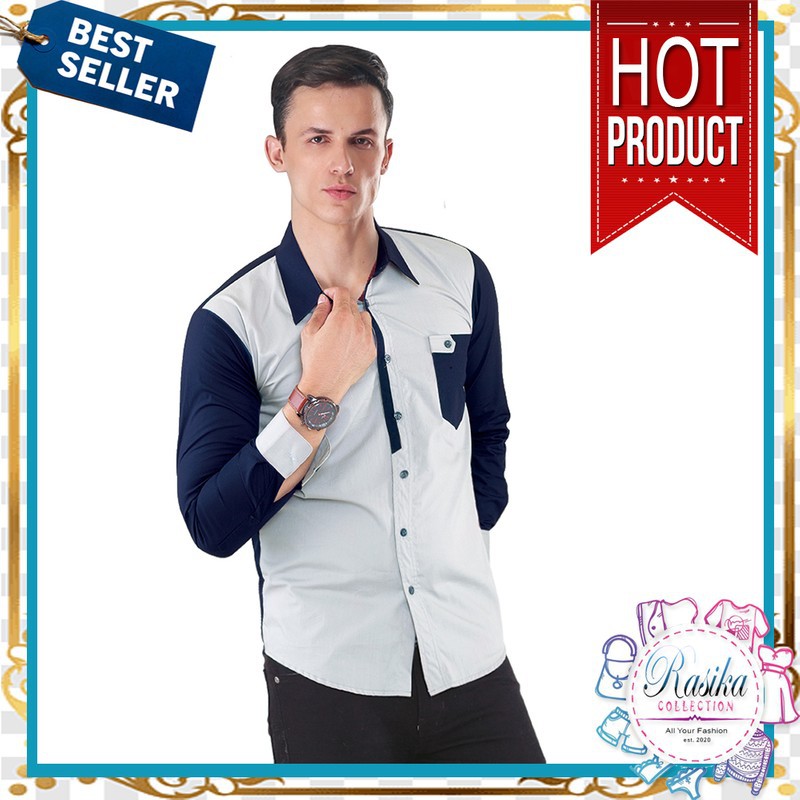 Pakaian Kemeja - Kemeja Casual - executive kantor - Pria SAT 568