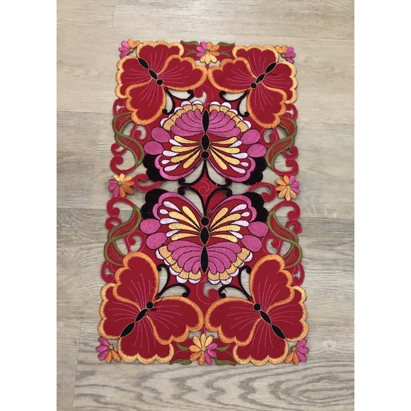 Taplak Meja Tamu Kecil / meja nakas Bordir Kerancang - 35x60