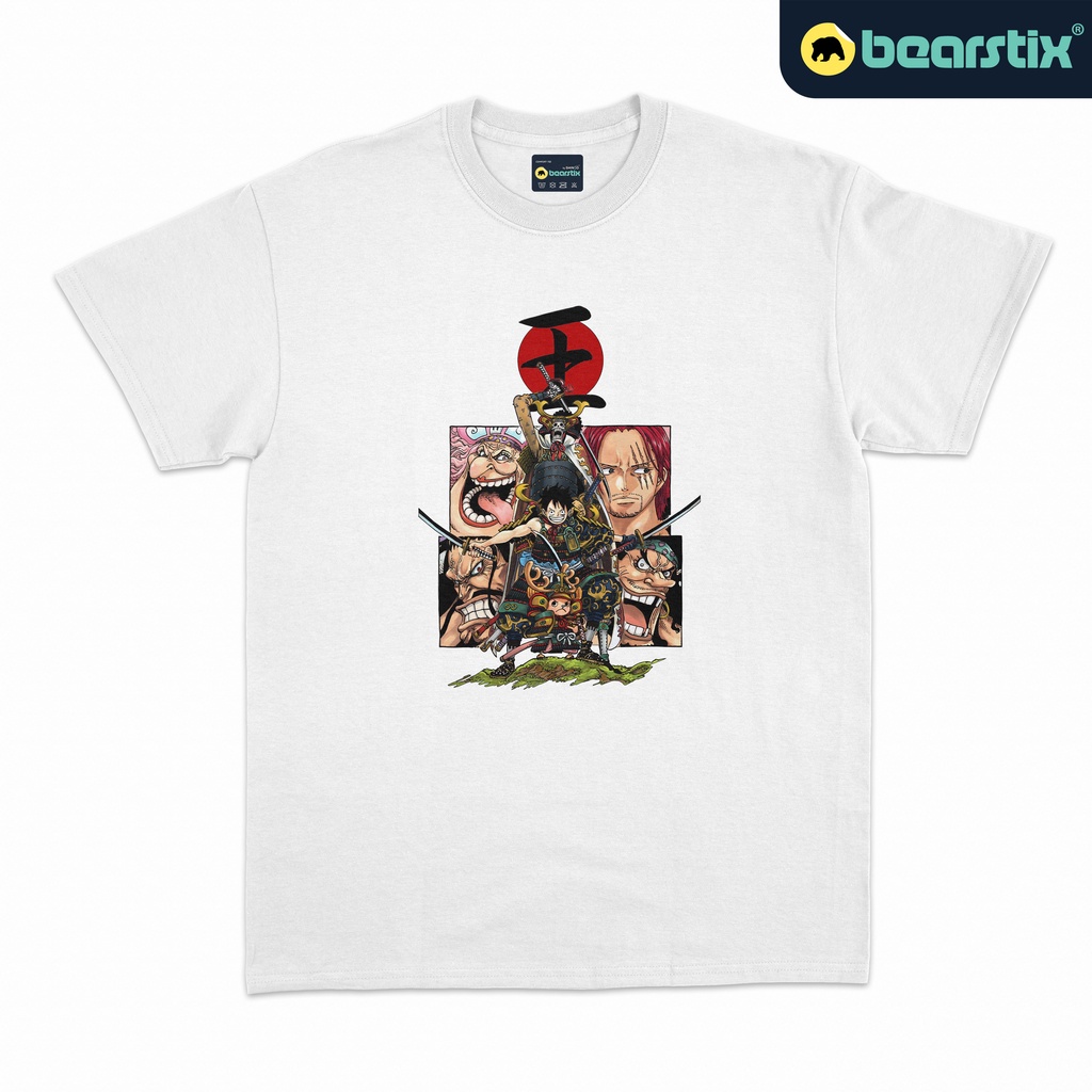 BEARSTIX - Tshirt One Piece - Tshirt Anime Streetwear - Kaos Monkey D Luffy - Tshirt Shanks