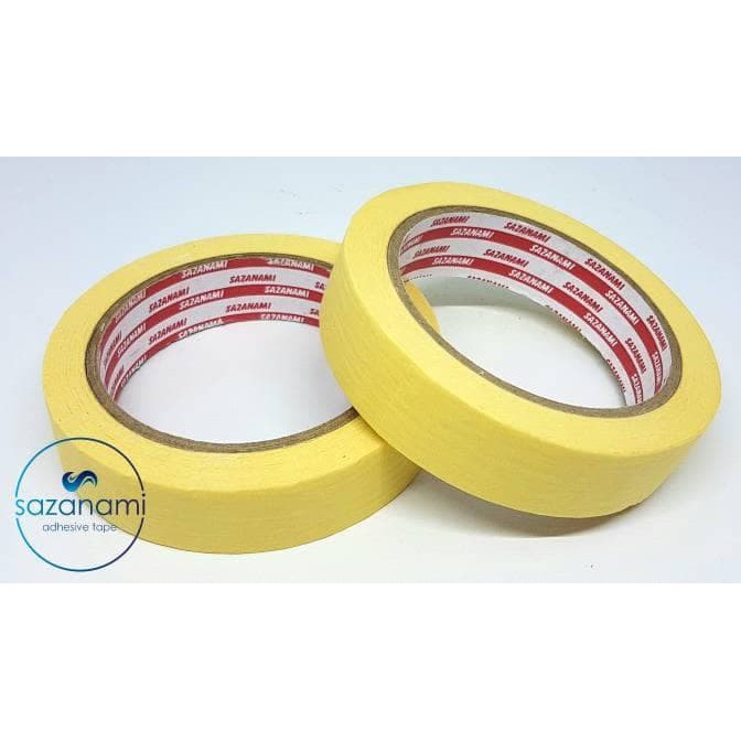 

Terlaris Lakban Kertas Masking Tape 1" 24mm x 27m Sazanami Tape isolasi kertas Elegan