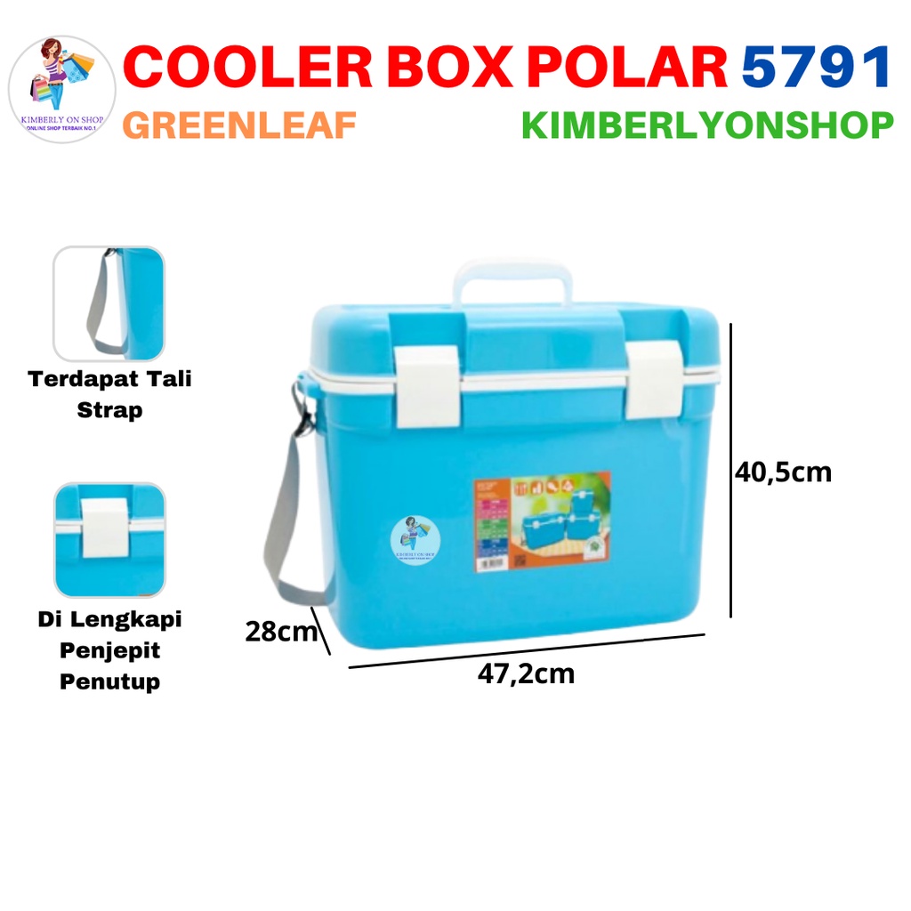 Cooler Box Pedingin Polar 22 Liter 5791 Green Leaf