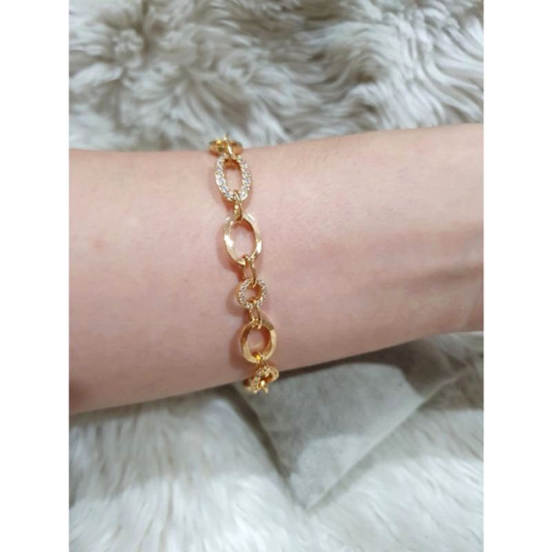 Gelang Premium Gold lapis emas Gelang Krincingan Mirip emas asli anti karat Gelang Rantai 1883