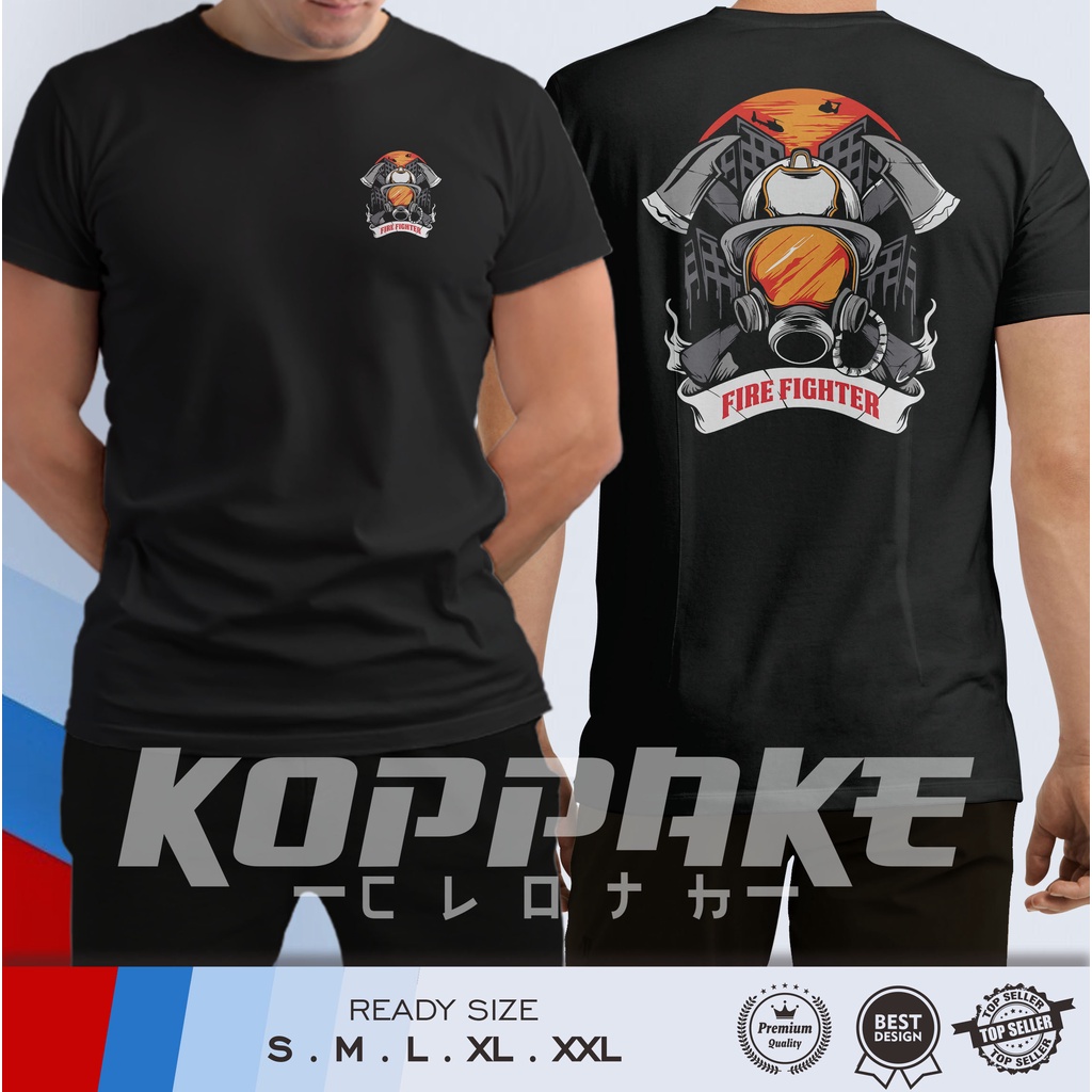 Kaos Pemadam Kebakaran Fire Fighter Baju Distro