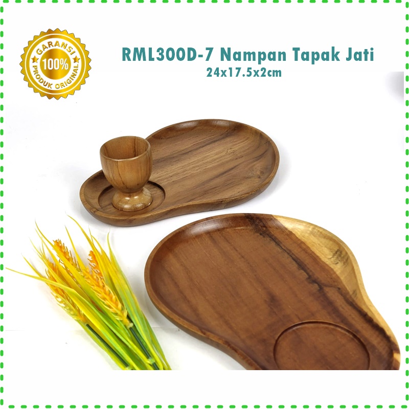 RML300D-7 Nampan/Tatakan Gelas Tapak Kayu Jati