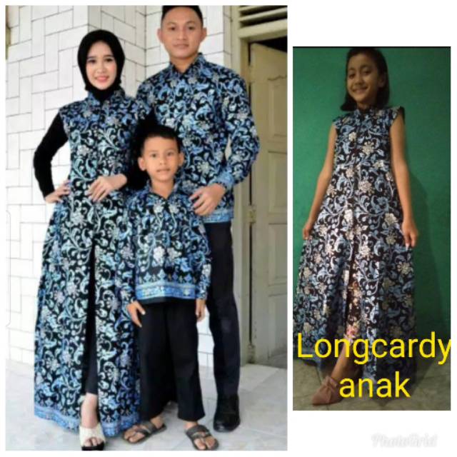 Sarimbit keluarga Longcardy prada/ Longcardy anak/ kemeja batik/ Longcardy prada