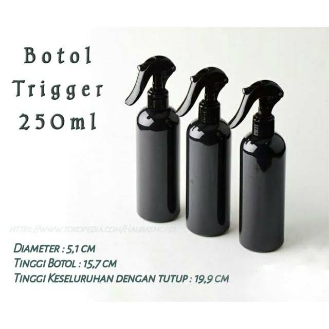 Botol Spray 250ML / Botol Spray Hitam Kedap Cahaya / Botol Spray