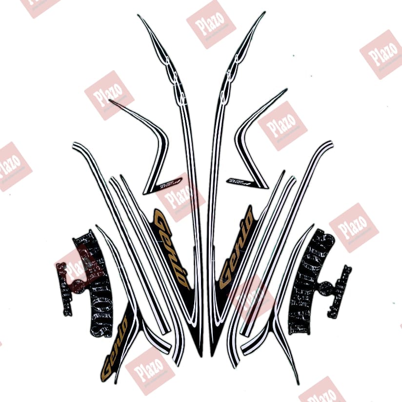 sticker motor / striping honda genio 110 fabulous 2019 hitam
