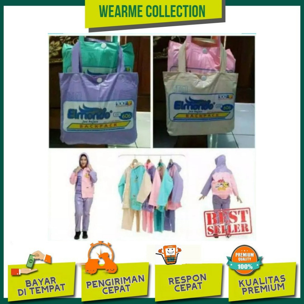 Jas Hujan Setelan Anak Remaja Elmondo Backpack