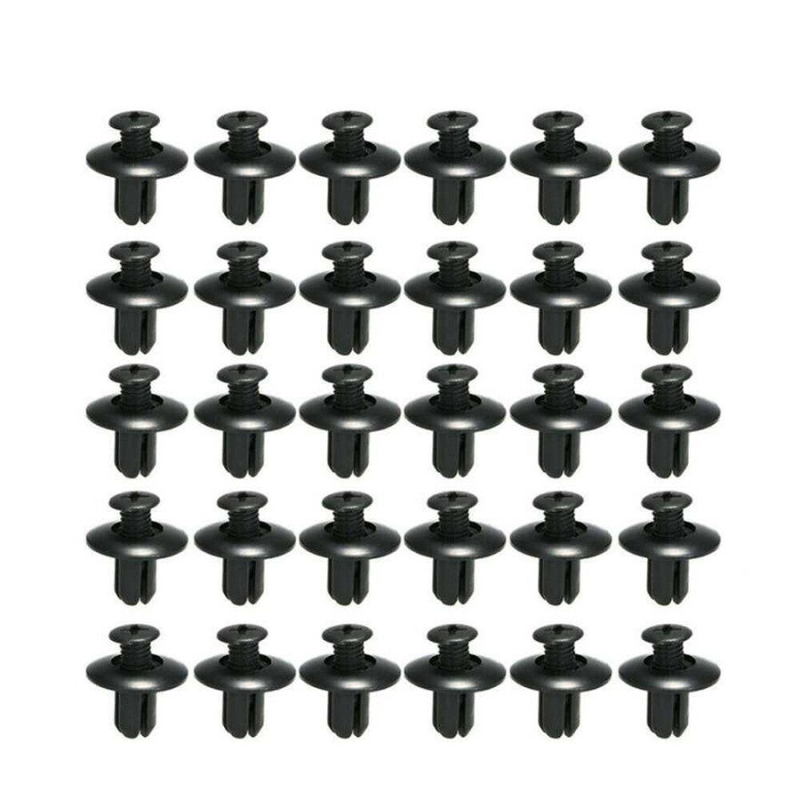 Baut Rivet Mobil Universal Car Push Pin Fasteners Clip 190 PCS - RV031 - Black