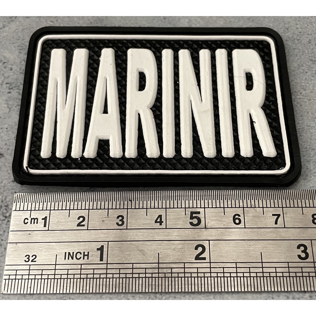 Patch Marinir (Tlsn Putih) - Patch Velcro Marinir - Prepetan Marinir - Velcro Karet - Tulisan Putih