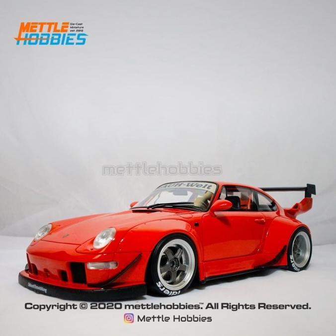 Produk Terbaik] GT Spirit Porsche 993 RWB Diecast Miniatur Replika Mobil 1/18 Resin