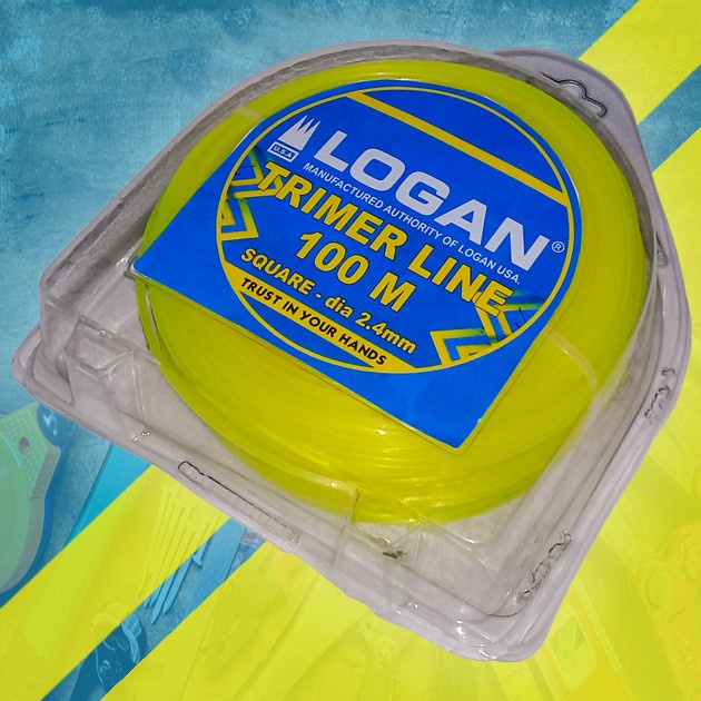 Senar Mesin Potong Rumput 100m Logan/Trimmer Line/Senar Potong Refill