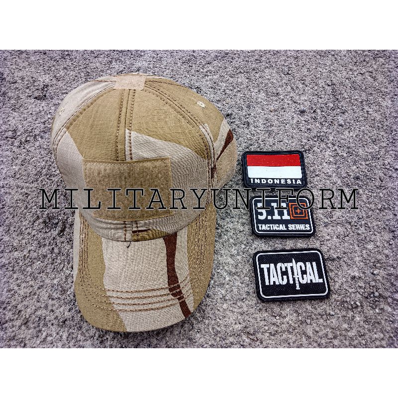 topi loreng gurun teluk velcro