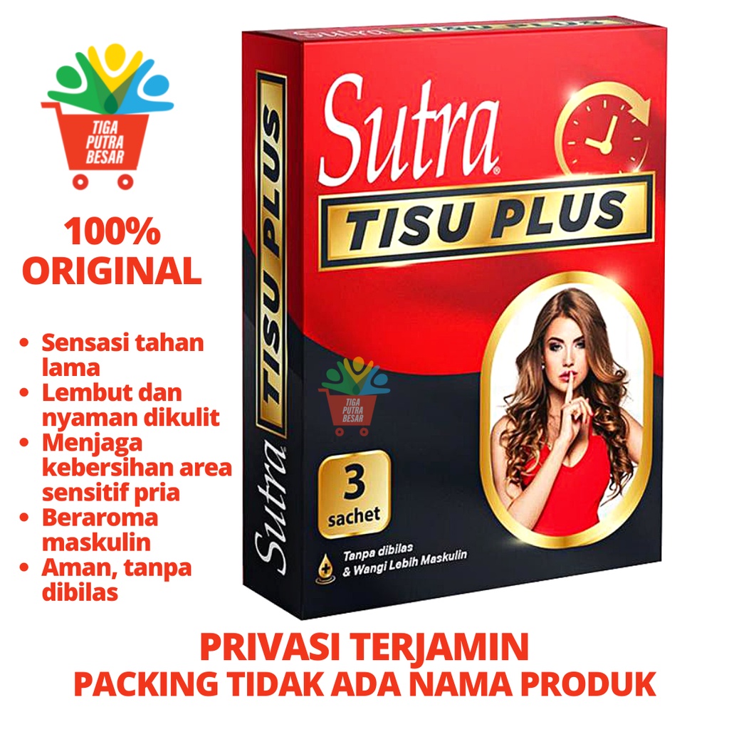 SUTRA TISU PLUS / TISSUE MAGIC PLUS ISI 3 SACHET TANPA DIBILAS